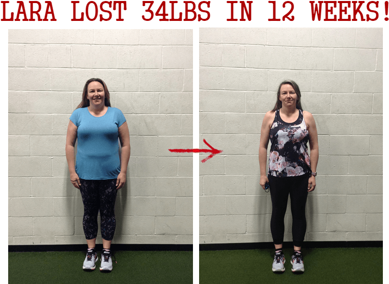 woman's weight loss success
