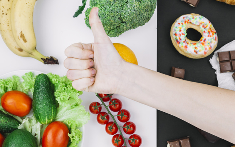 healthy food vs unhealthy